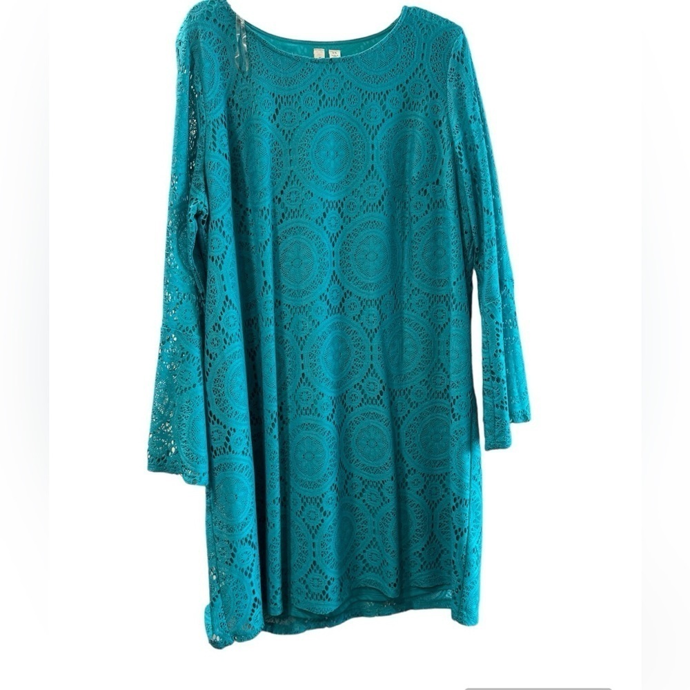 Teal Tacera Knee length Dress